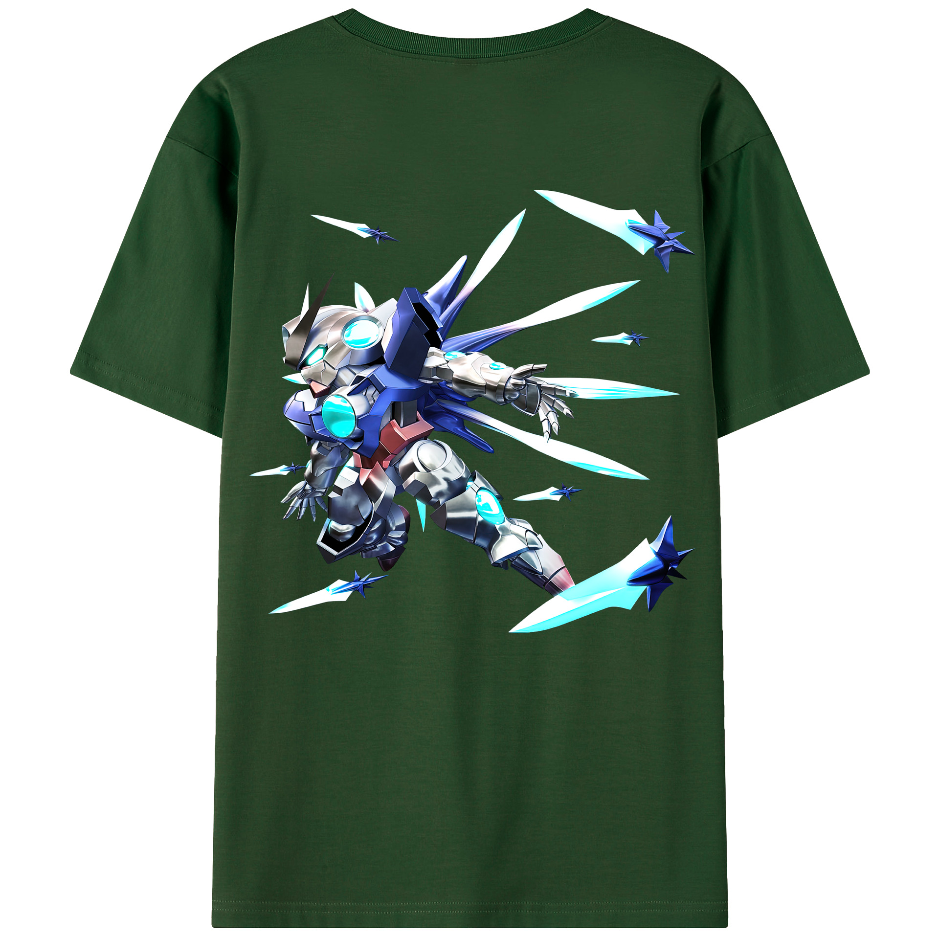 （画像用） 機動戦士ガンダム Mobile Suit Gundam 綿100％半袖Tシャツ（背面プリント）